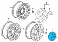 OEM Chevrolet Silverado 2500 HD Hub Cap Diagram - 84627945