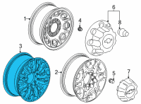 OEM 2021 Chevrolet Silverado 2500 HD Wheel, Alloy Diagram - 84428945