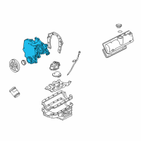 OEM 2007 Saturn Relay Cover Asm-Engine Front Diagram - 12597155
