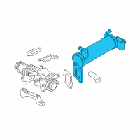 OEM 2009 Chevrolet Express 3500 EGR Cooler Diagram - 98034354