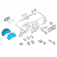 OEM 2011 Nissan Leaf Leaf Lower Speedometer Cluster Diagram - 24810-3NA0E