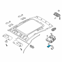 OEM 2020 Hyundai Elantra GT Lens-Overhead Console Lamp, RH Diagram - 92823-G3010