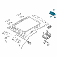 OEM Hyundai Elantra GT Room Lamp Assembly Diagram - 92850-G3000-TTX