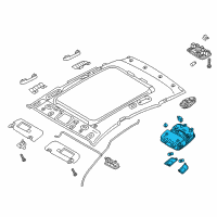 OEM Hyundai Elantra GT Overhead Console Lamp Assembly Diagram - 92810-G3010-TTX