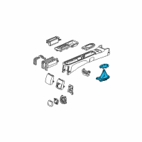 OEM 2001 Honda Civic Garnish Assy., Center Console *NH167L* (GRAPHITE BLACK) Diagram - 77295-S5A-A01ZA