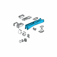 OEM Honda Console, Center *NH361L* (CF GRAY) Diagram - 83401-S5A-003ZA