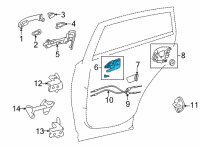 OEM 2021 Toyota Sienna Handle, Inside Diagram - 69206-02380-A0