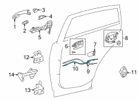 OEM Toyota Corolla Cross Lock Cable Diagram - 69730-0A040