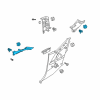 OEM Hyundai Veloster Trim Assembly-Rear Pillar RH Diagram - 85860-J3000-NNB