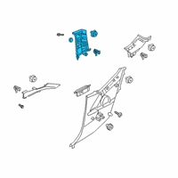 OEM Hyundai Veloster Trim Assembly-Ctr Pillar UPR LH Diagram - 85830-J3010-NNB