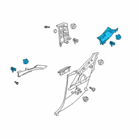 OEM 2019 Hyundai Veloster Trim Assembly-Rear Pillar LH Diagram - 85850-J3000-NNB