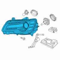OEM 2013 Chrysler 300 Headlamp Assembly Diagram - 68085418AG