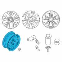 OEM 2016 Kia Sportage Wheel Assembly-Temporary Diagram - 529102E900