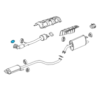 OEM Chevrolet Spark EV Muffler & Pipe Seal Diagram - 96337657
