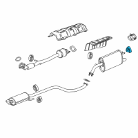OEM 2014 Chevrolet Spark Rear Muffler Insulator Diagram - 94563573