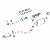 OEM Chevrolet Aveo5 Rear Muffler Gasket Diagram - 96181581