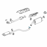 OEM 2013 Chevrolet Spark Muffler & Pipe Gasket Diagram - 96395470