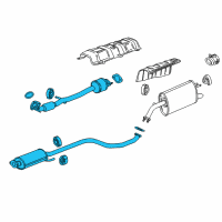 OEM Chevrolet Spark Exhaust Muffler (W/Exhaust Pipe) Diagram - 95146221