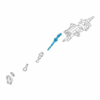 OEM 2015 Lexus LS600h Shaft Assy, Steering Intermediate, NO.2 Diagram - 45260-50080