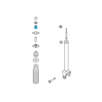 OEM Nissan Maxima Bush-Rear Shock Absorber Diagram - 56217-3Z600