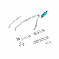 OEM 1998 Acura NSX Garnish, Right Rear Pillar (Light Tan) Diagram - 84131-SL0-A00ZG