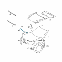 OEM 2011 Toyota Highlander Support Rod Diagram - 53440-0E040