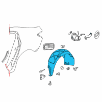 OEM 2013 Buick LaCrosse Wheelhouse Liner Diagram - 22862527