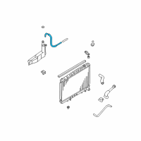 OEM 1998 Nissan Pathfinder Hose-Reserve Tank Diagram - 21741-0W000