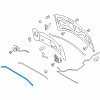 OEM 2011 Lincoln MKX Front Weatherstrip Diagram - BA1Z-16B990-A