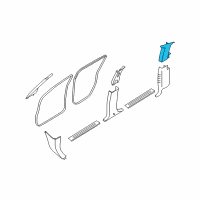 OEM 2013 Nissan Titan Garnish-Center Pillar, Upper RH Diagram - 76913-8S500