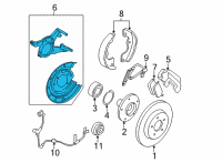 OEM 2010 Ford Escape Caliper Mount Diagram - 8M6Z-2C220-A