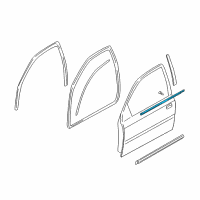 OEM 2005 Kia Rio WEATHERSTRIP Assembly-Belt Out Diagram - 0K30A58810A