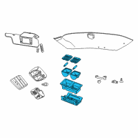 OEM 2008 Mercury Grand Marquis Reading Lamp Assembly Diagram - 5L2Z-13776-AC