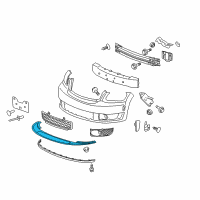 OEM 2009 Chevrolet HHR Extension-Front Bumper Fascia Diagram - 25809881