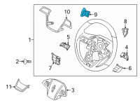 OEM Lincoln MKC Shift Paddle Diagram - GP5Z-3F884-AA