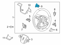 OEM 2018 Lincoln MKX Shift Paddle Diagram - GP5Z-3F884-AA