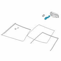 OEM 2008 Cadillac CTS Cover-Inside Rear View Mirror Wiring Harness Upper Diagram - 25796687