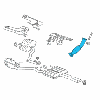 OEM Dodge Charger Front Catalytic Converter And Pipe Diagram - 68276700AA