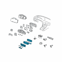OEM 2004 Acura RL Control Assembly, Automatic Air Conditioner (Black) Diagram - 79600-SZ3-A02ZB