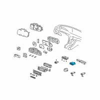 OEM 1996 Acura RL Switch Assembly, Hazard (Chamois Gray No. 3) Diagram - 35510-SZ3-A01ZA