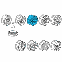 OEM 2016 Chevrolet Malibu Wheel, Alloy Diagram - 22969720