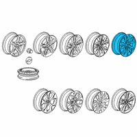 OEM 2020 Chevrolet Malibu Wheel, Alloy Diagram - 22969723