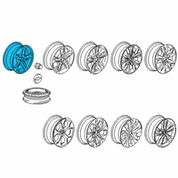 OEM 2017 Chevrolet Malibu Wheel, Alloy Diagram - 22969719