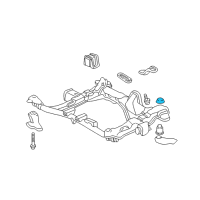 OEM 2001 Acura MDX Insulator C, Sub-Frame Mounting (Upper) Diagram - 50231-S3V-A01