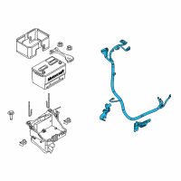 OEM 2014 Ford F-350 Super Duty Positive Cable Diagram - DC3Z-14300-AB