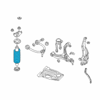 OEM 2016 Jeep Grand Cherokee Front Coil Spring Diagram - 68029623AF