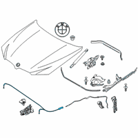 OEM BMW X3 Rear Bowden Cable Diagram - 51-23-7-397-502