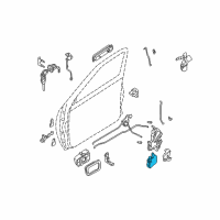 OEM 2001 Nissan Xterra Auto Door Lock Actuator, Front Diagram - 80552-9Z400