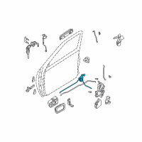 OEM Nissan Frontier Rod-Lock Knob, RH Diagram - 80510-2S40A