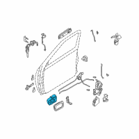 OEM 2003 Nissan Frontier Rear Door Inside Handle Assembly Right Diagram - 80670-8Z400